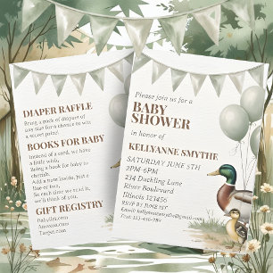 Erpel-Enten-Geschlechtsneutrale Babyparty Einladung