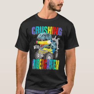 Erpressung in den Kindergarten Monster Truck Dinos T-Shirt