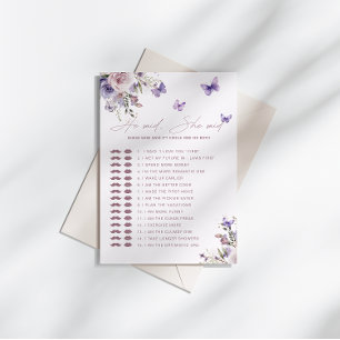 Errate Wer Es Gesagt Hat Mauve Schmetterling Braut Einladung