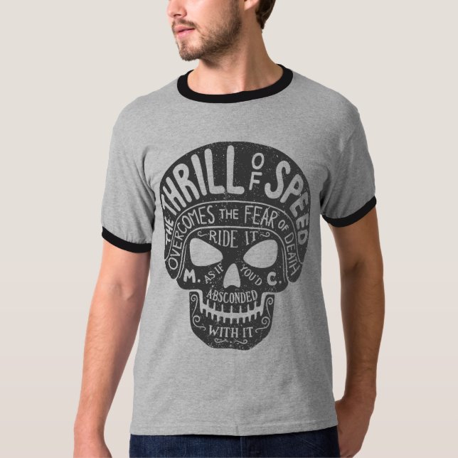 Erregung des Geschwindigkeits-Schädels T-Shirt (Vorderseite)