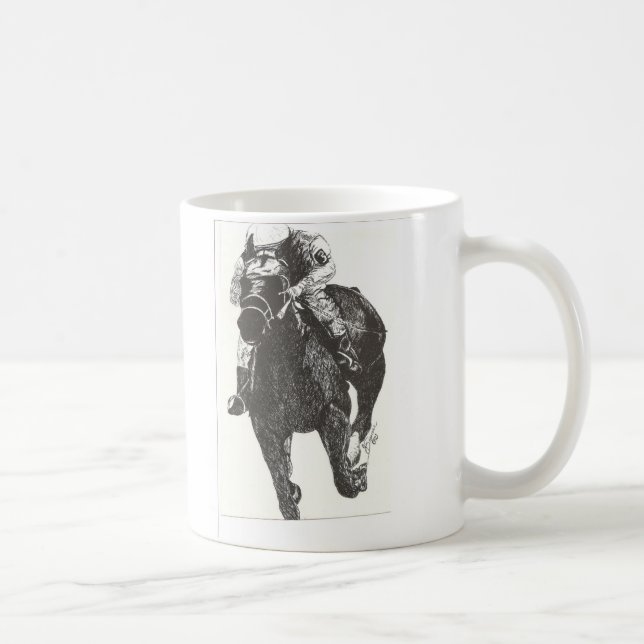 Erregung des Pferds Raceing Kaffeetasse (Rechts)