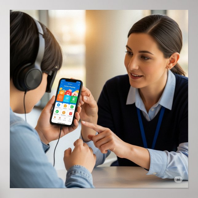 Erreichbare Einkaufsmöglichkeiten Poster (Vorne)