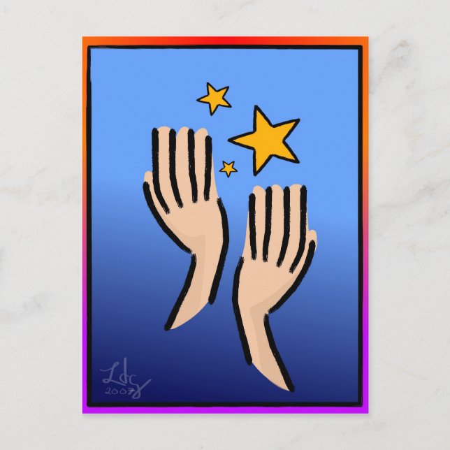 Erreichbarkeit 4 Die Sterne Postkarte (Vorderseite)