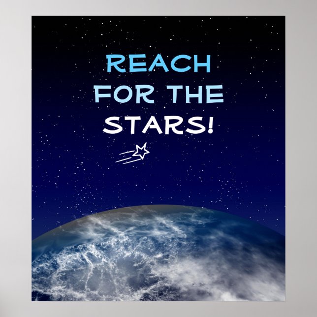 Erreichbarkeit für den Sternenplaneten Erde Flying Poster (Vorne)