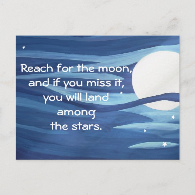 Erreichbarkeit für die Sterne Moon Art Zitat Inspi Postkarte (Vorderseite)