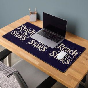 Erreiche die Sterne Himmels-Typografie-Kunst Schreibtischunterlage