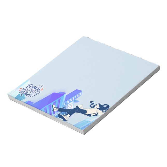 Erreiche die Sterne - Inspiration Notizblock (Rotiert)