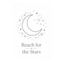 Erreiche die Sterne Mond Ästhetik Poster