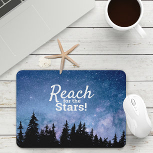 Erreiche die Sterne Motivationszitat Sternenhimmel Mousepad