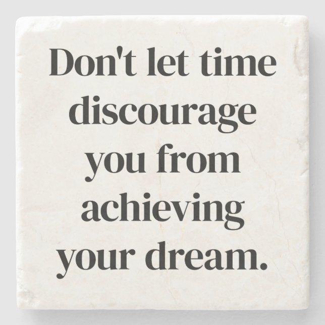 Erreichen Ihres Traumes Marmorstein-Untersetzer Steinuntersetzer (Vorderseite)