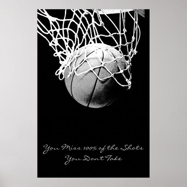 Erreichen Motivierend Quote Basketball Poster (Vorne)