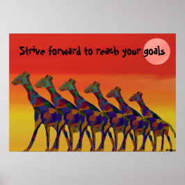 Erreichen Sie Ihre Ziele Giraffes Poster
