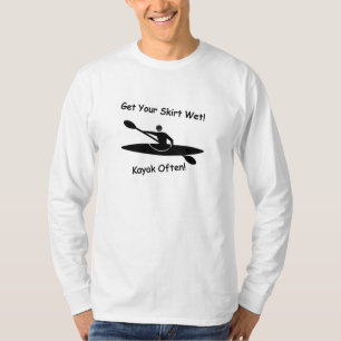 Erreichen Sie Ihrem Rock nassen Kajak häufig T-Shirt