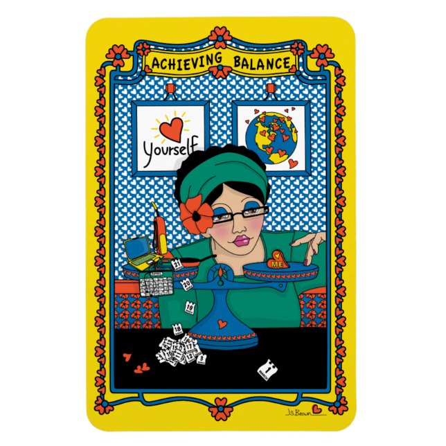 Erreichen von Balance_B_4x6 Kühlschrank Magnet (Vertikal)