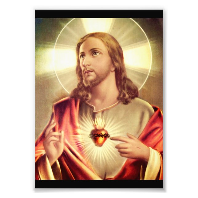 Erretter Eyes erhoben in den Himmel Fotodruck (Vorne)