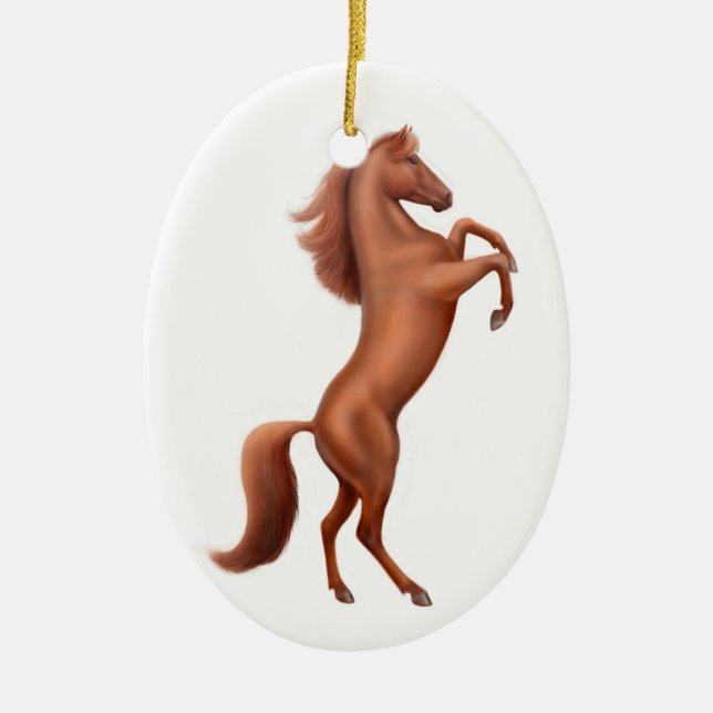 Errichtung der wilden Stallions-Verzierung Keramik Ornament (Vorne)
