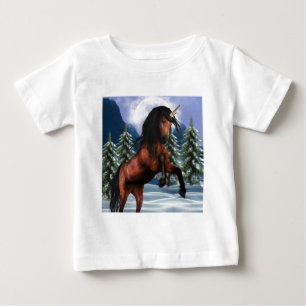 Errichtung des Kastanieunicorn-Baby-T - Shirt