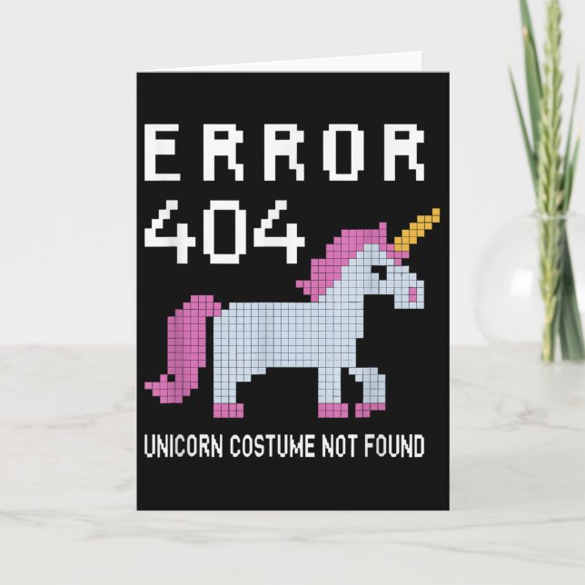 Error 404 Unicorn Costume Found Halloween Programm (Vorderseite)