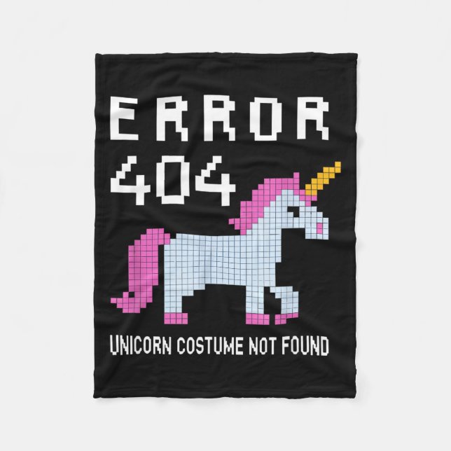 Error 404 Unicorn Costume Found Halloween Programm Fleecedecke (Vorderseite)