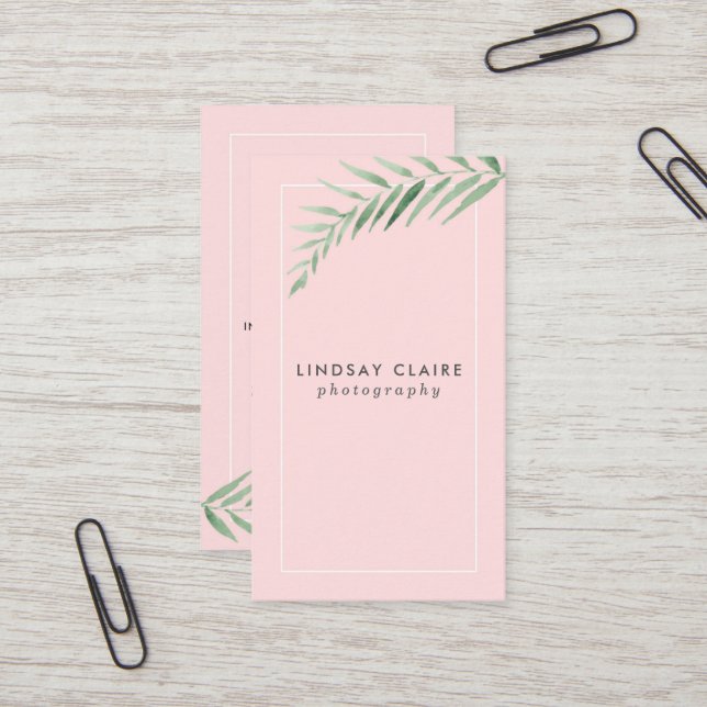 Erröten botanische Visitenkarten Visitenkarte (Vorderseite/Rückseite Beispiel)