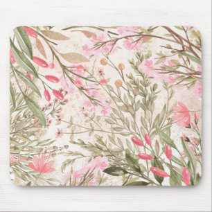 Erröten das rosa korallenrote Blumen Mousepad
