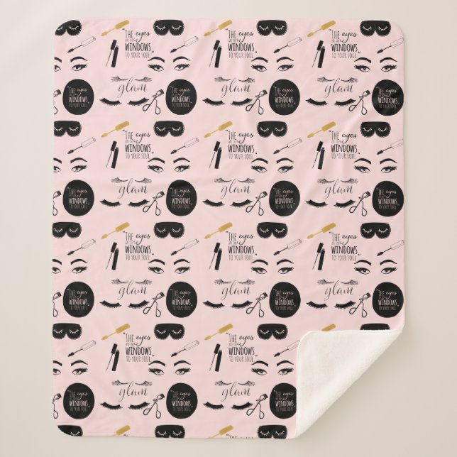 Erröten die rosa schwarzen bezaubernden sherpadecke (Vorderseite)