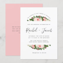 Erröten die rosa Wedding Blumenwatercolor-Vintagen