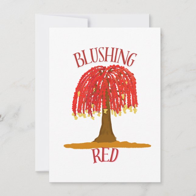 Erröten Einladung (Vorderseite)