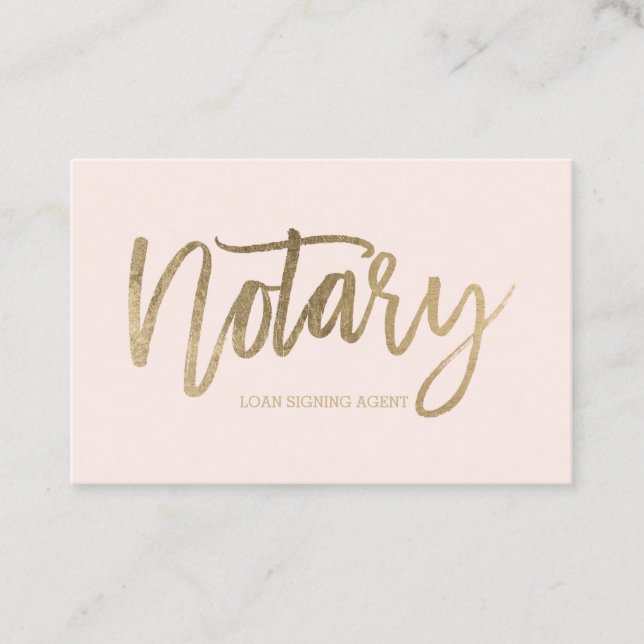 Erröten elegante schicke Typografie des Notars Visitenkarte (Vorderseite)