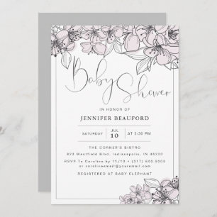 Erröten Hand gezeichnete Einladung