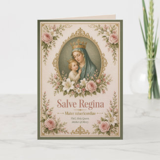 Erröten Marian Salve Regina Katholisches Andachtsb Karte