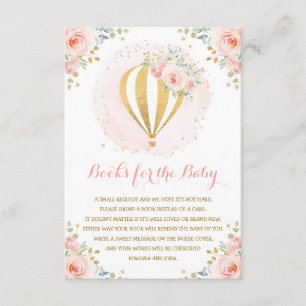 Erröten mit Blumenheißluft-Ballon-Bücher für Baby Begleitkarte