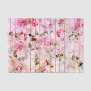 Erröten moderne mit Blumenstreifen des rosa Seidenpapier