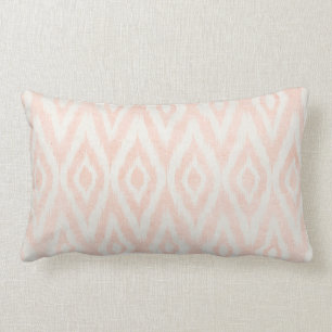Erröten rosa Aquarell Ikat geometrischer gemalter Lendenkissen