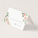 Erröten rosa Blüten-Hochzeits-Platzkarte<br><div class="desc">Diese Hochzeits-Platzkarte kennzeichnet gemalte Watercolor-Blumen erröten herein Rosa, Weiß und Grünlaub. Für vorgerücktere Kundenbezogenheit dieses Entwurfs, klicken Sie bitte "besonders anfertigen weiter" Verbindung. Zusammenpassende Einzelteile sind auch verfügbar.</div>