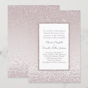 Erröten rosa Glitzer und glänzen Einladung