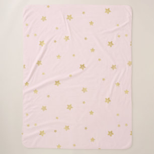 Erröten rosa Goldsterne Sherpadecke