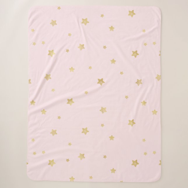 Erröten rosa Goldsterne Sherpadecke (Vorderseite)
