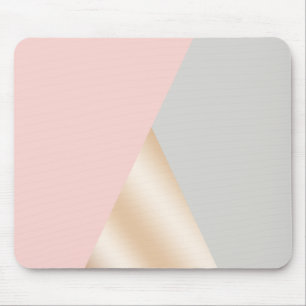 Erröten Rosa-, Grau- u. Rosengoldgeometrische Mousepad
