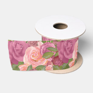 Erröten rosa malvenfarbene satinband