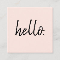 Erröten rosa Minimalistische moderne Bürste hallo