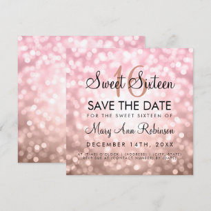 Erröten rosa Rosen-Bonbon 16 Einladung