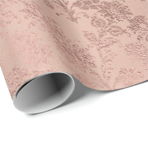Erröten rosa Rosen-Goldblumenpulver-königliche Geschenkpapier