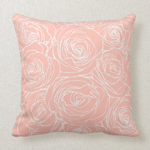 Erröten rosa Rosen-Kissen Kissen