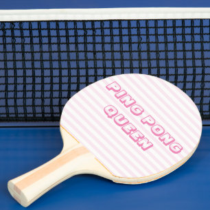 Erröten rosa Streifen KÖNIGIN KLINGELN-PONG Tischtennis Schläger