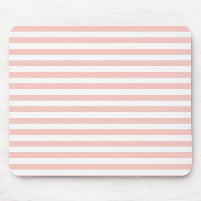 Erröten rosa Streifen Mousepad (Vorne)