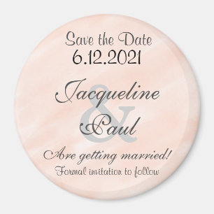 Erröten Save the Date personalisierter runder Magnet