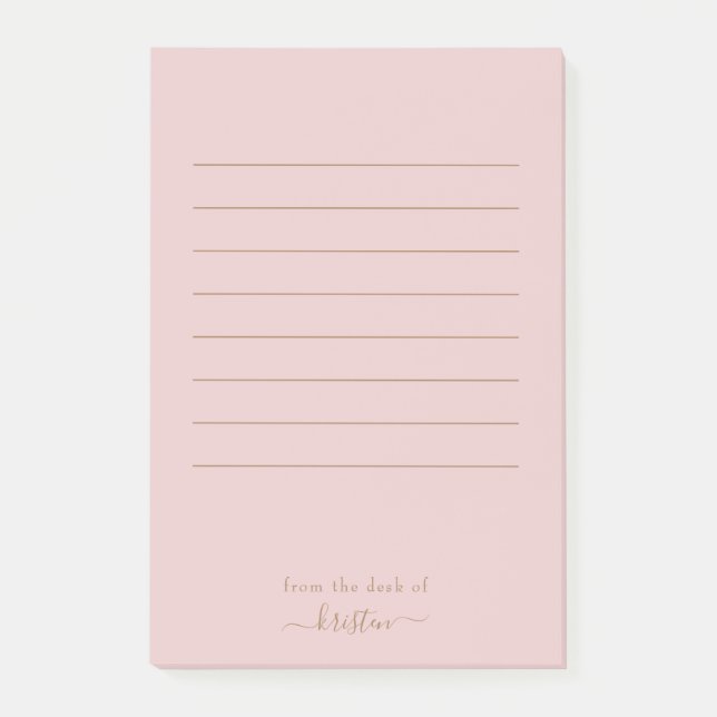 Erröten Sie den Schreibtisch mit einer großen, ben Post-it Klebezettel (Vorderseite)