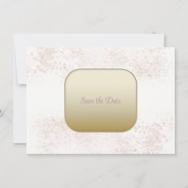 Erröten Sie Flush und Gold Save The Date (Vorderseite)