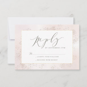Erröten Touchantwortkarte RSVP Karte